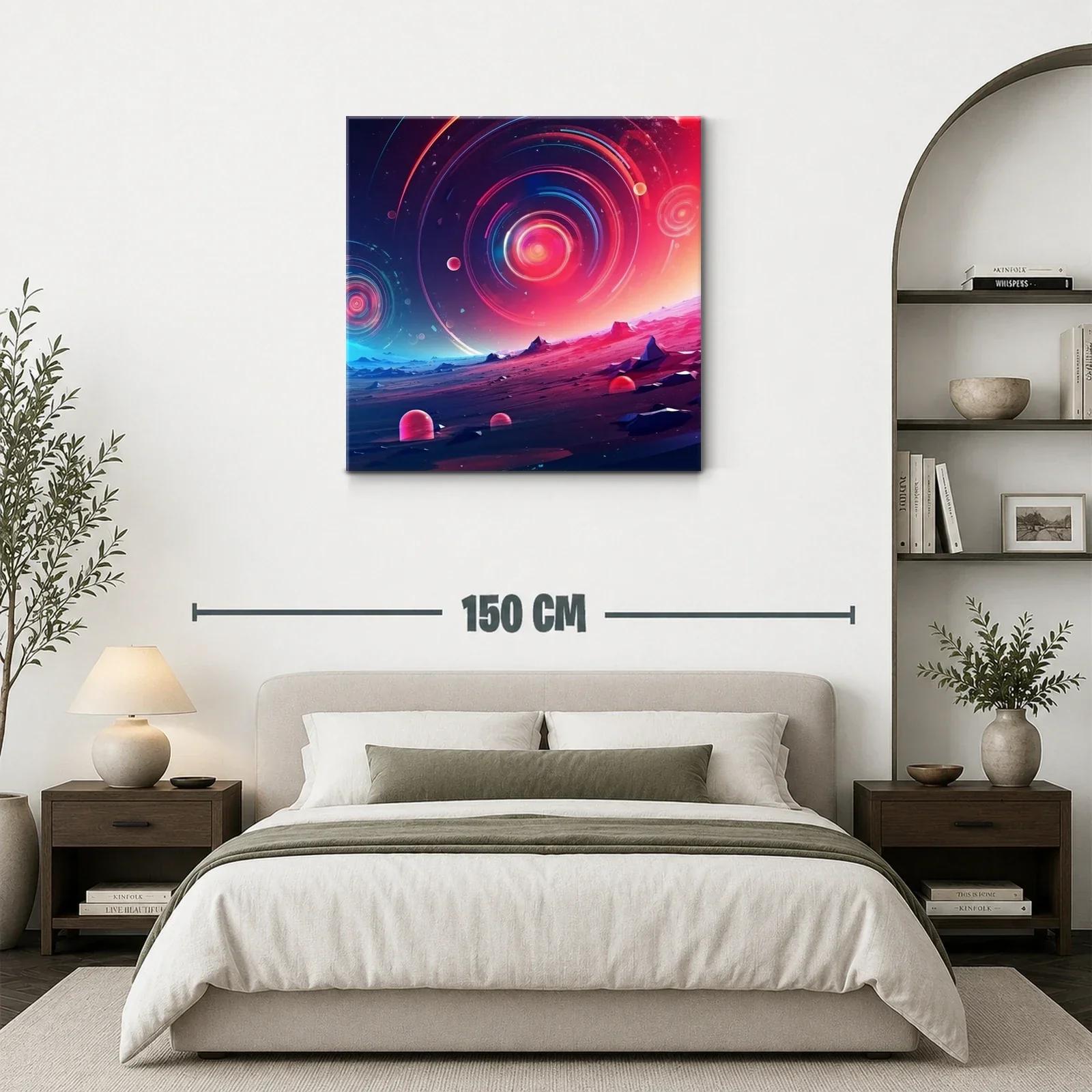 Paisaje cósmico con espirales de luz y tonos vibrantes — miniatura 3