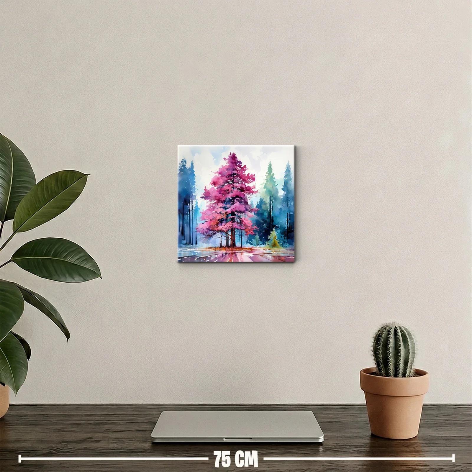 Elegancia natural con tonos vibrantes en paisaje boscoso — miniatura 2