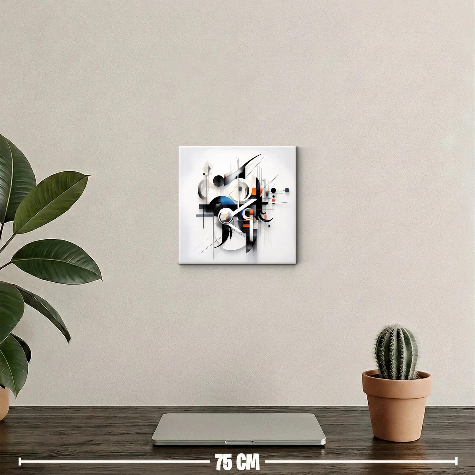 Composición abstracta con formas geométricas y líneas dinámicas — miniatura 2