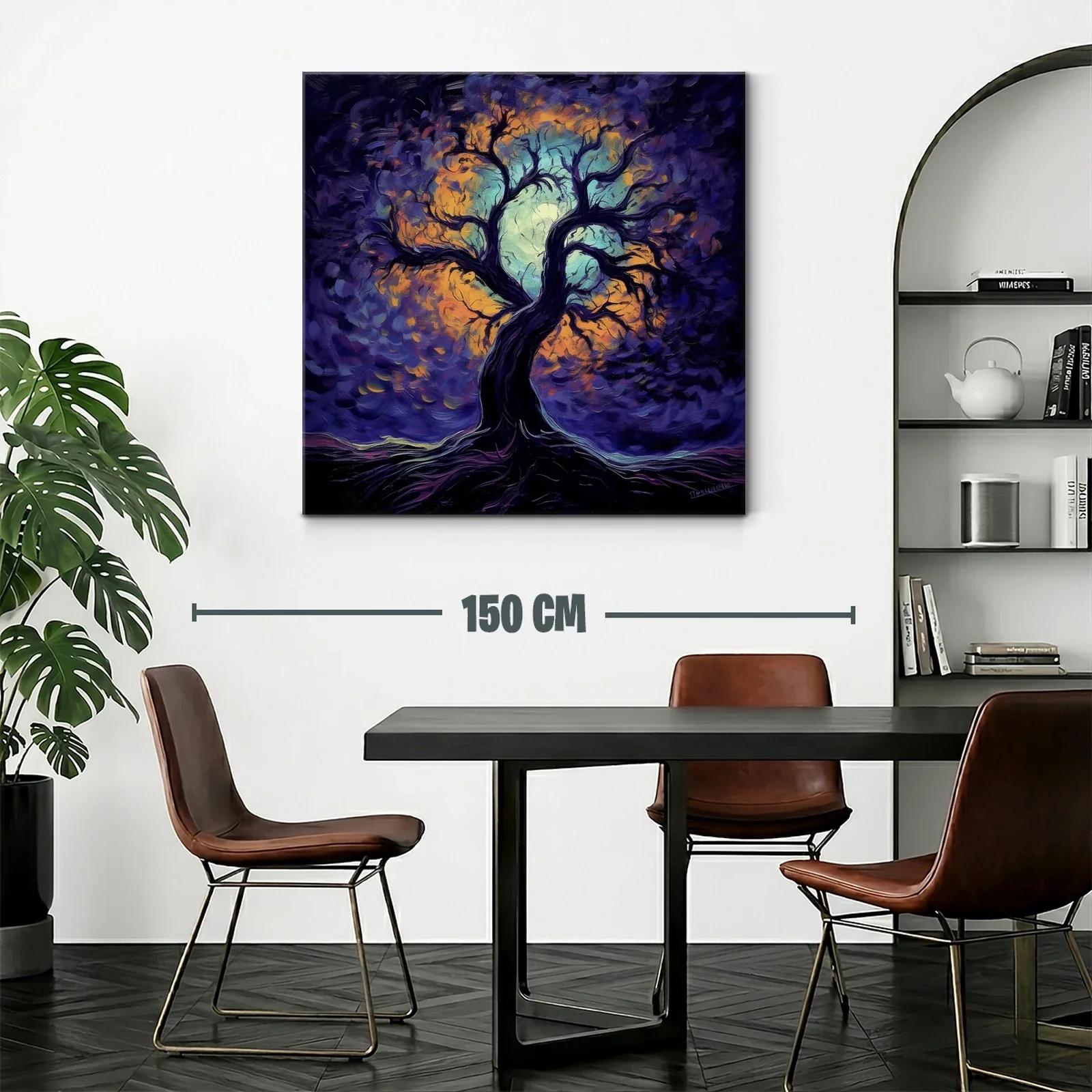 Árbol místico bajo la luz de luna vibrante — miniatura 2