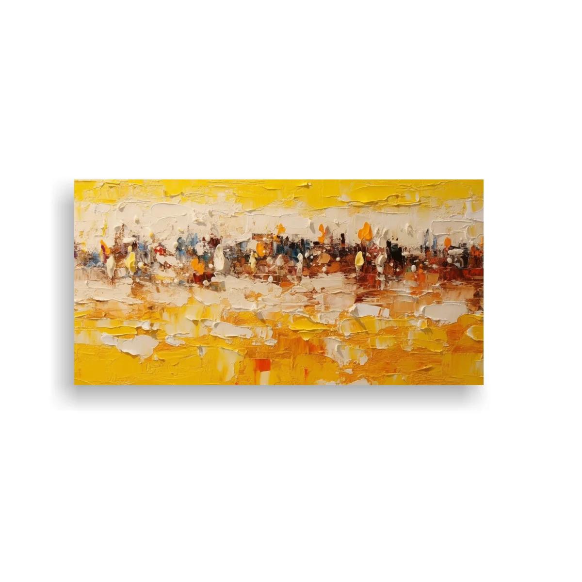 Cuadro multitud abstracta con empaste texturizado — imagen principal