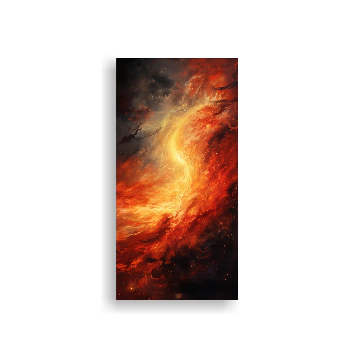 Cuadro remolino de fuego con espiral luminosa