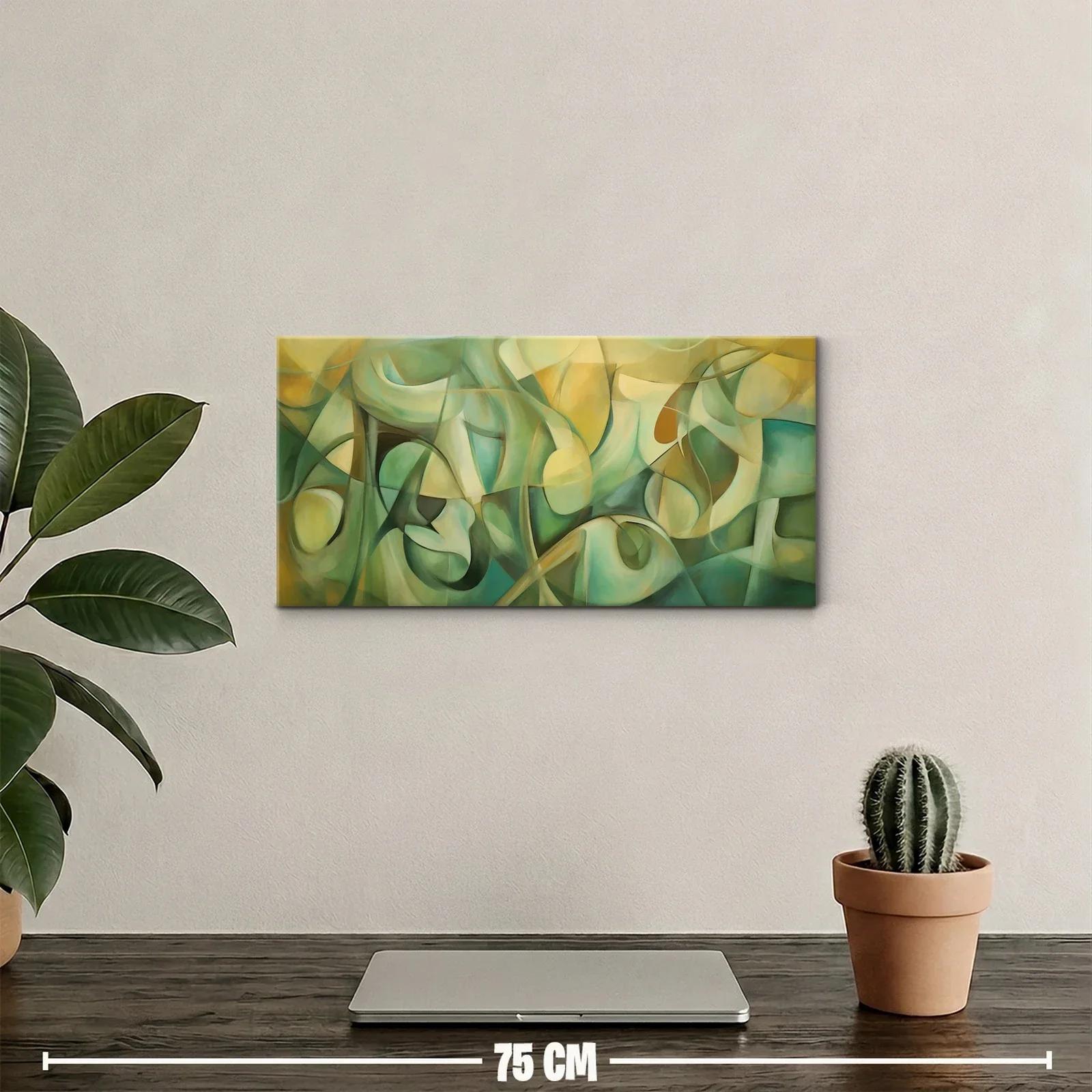Cuadro de formas abstractas curvas entrelazadas — miniatura 2