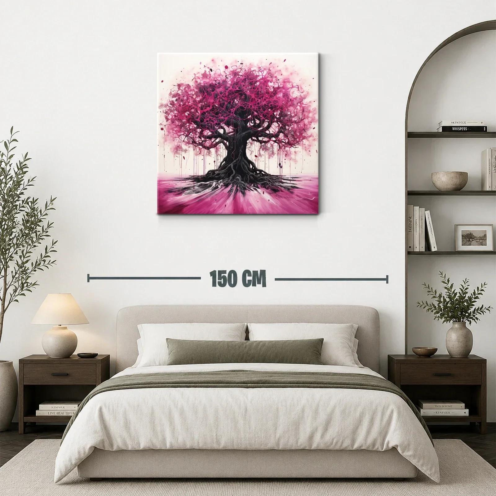 Árbol vibrante con ramas entrelazadas en tonos fucsia — miniatura 3