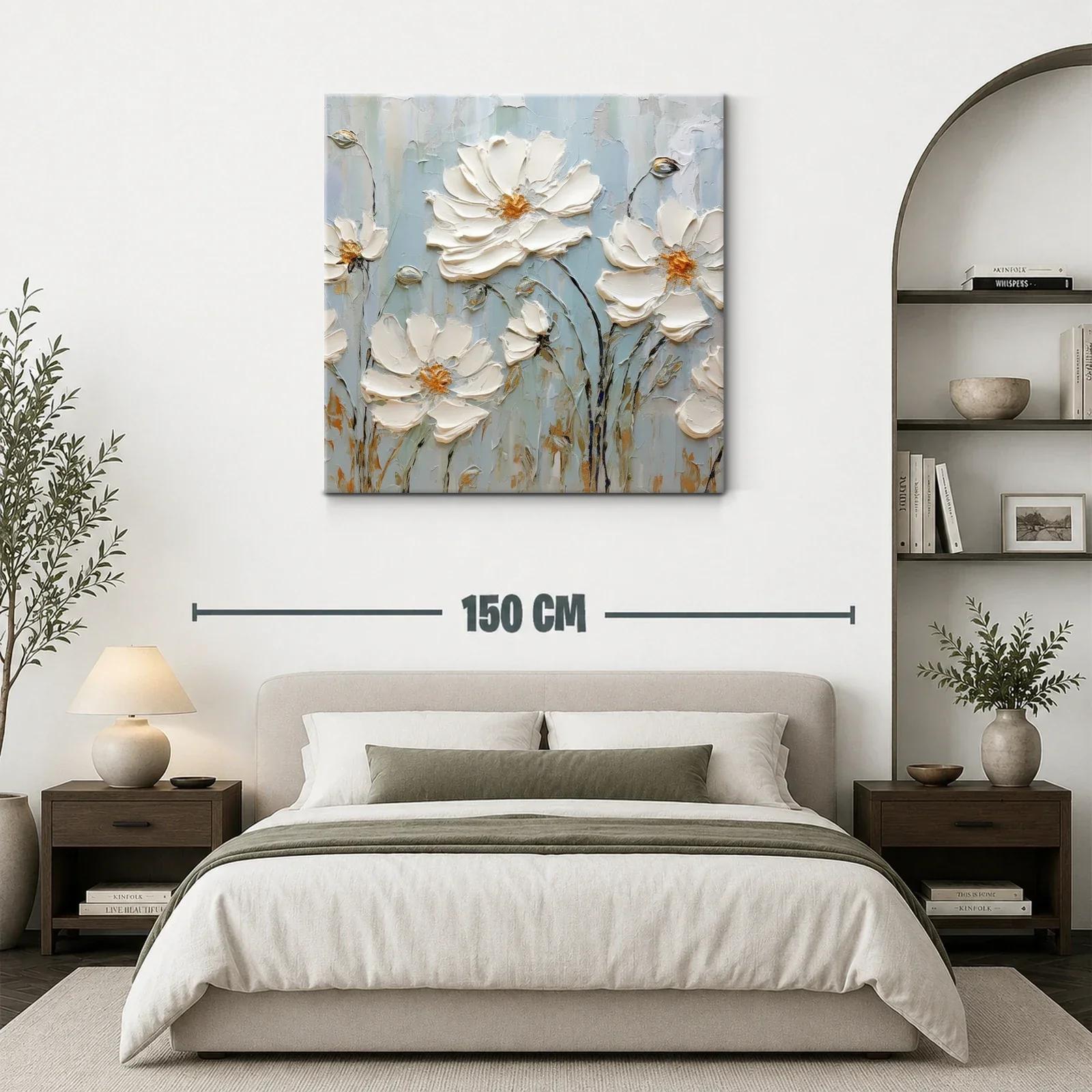 Cuadro floral con tonos suaves y textura elegante — miniatura 3