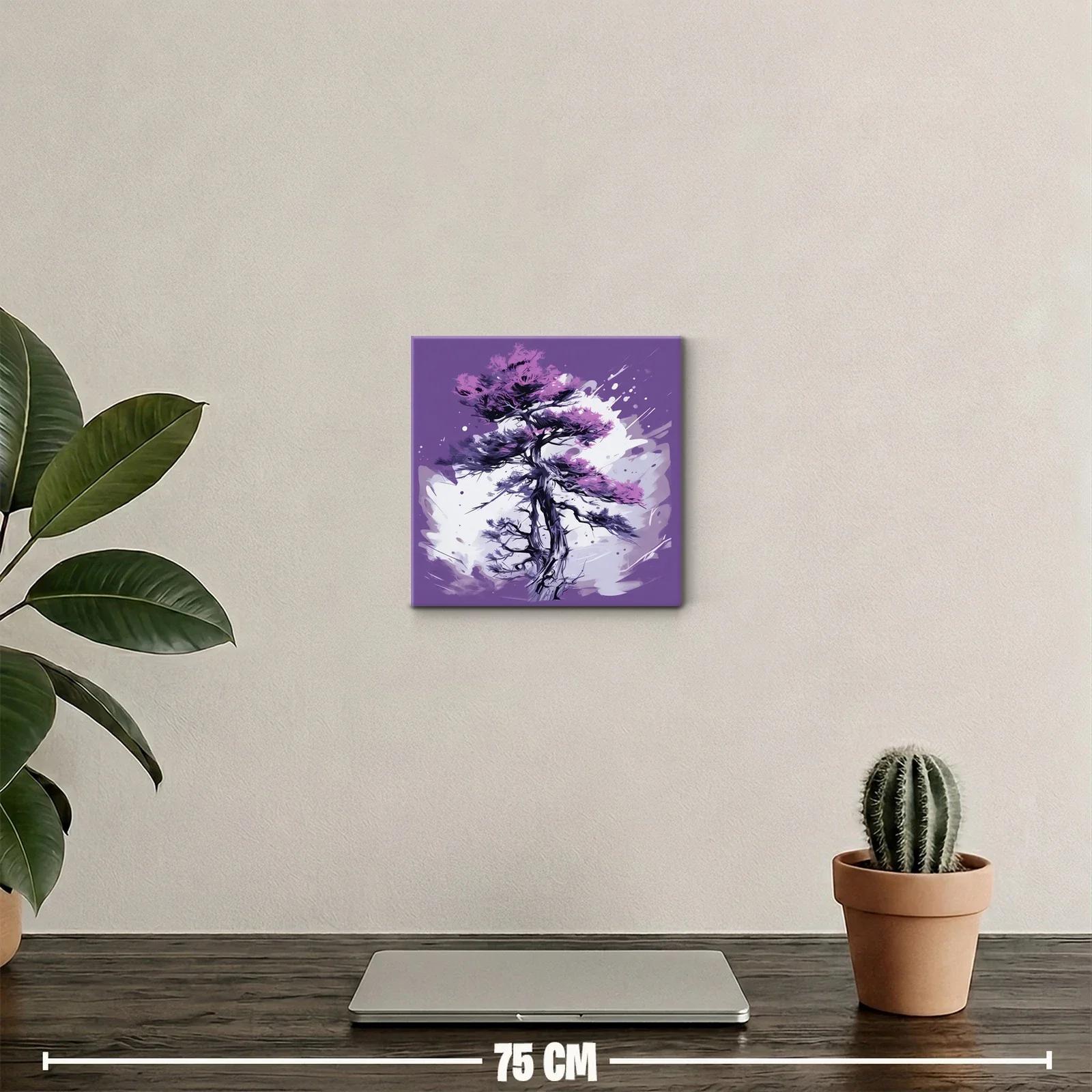 Árbol abstracto con vibrantes tonos morados y lilas — miniatura 2