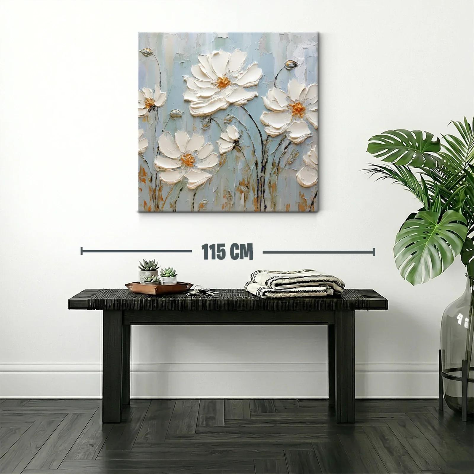 Cuadro floral con tonos suaves y textura elegante — miniatura 2