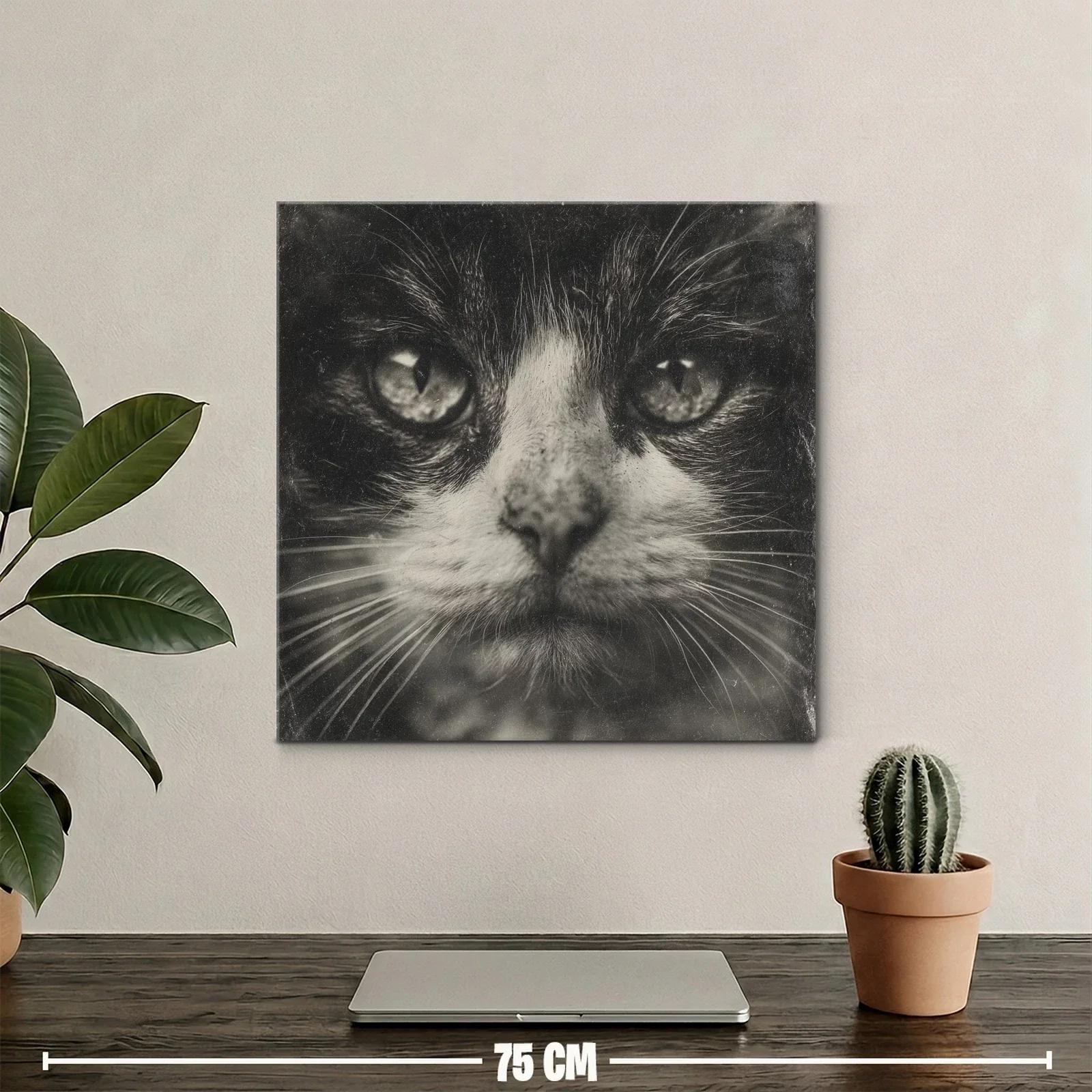 Impactante retrato de gato en tonos monocromáticos — miniatura 2