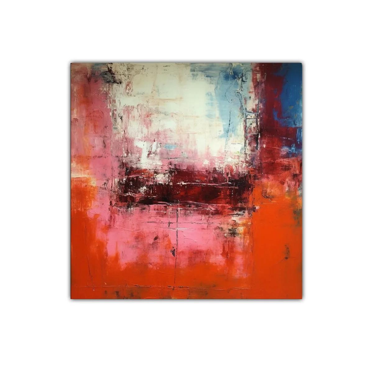 Cuadro decorativo abstracto en tonalidades cálidas y vibrantes — imagen principal