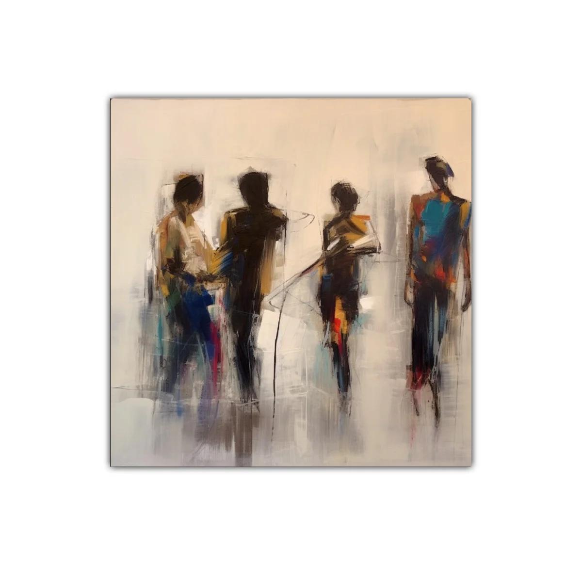 Composición abstracta de figuras humanas en movimiento — imagen principal