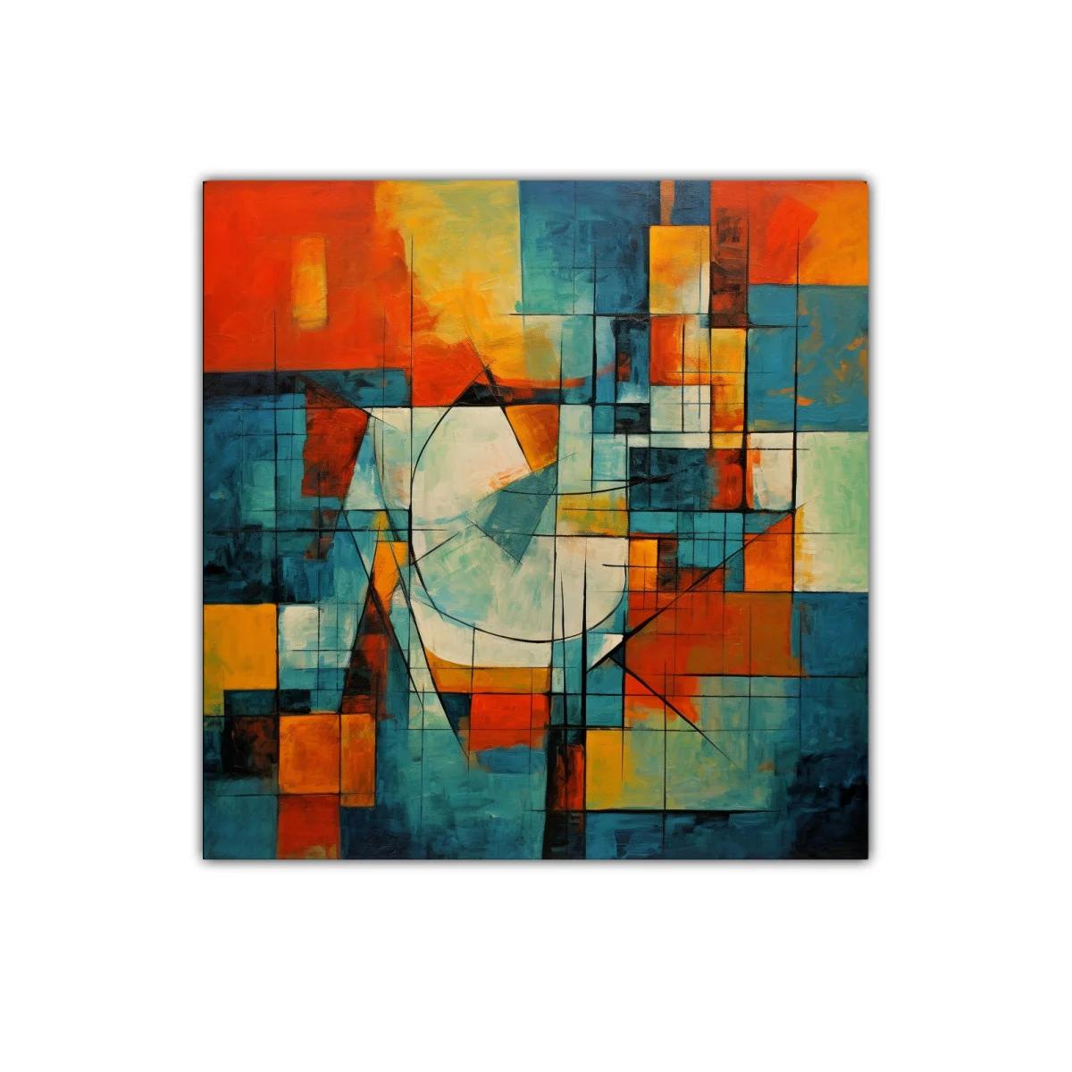 Composición abstracta con formas geométricas y colores vibrantes — imagen principal