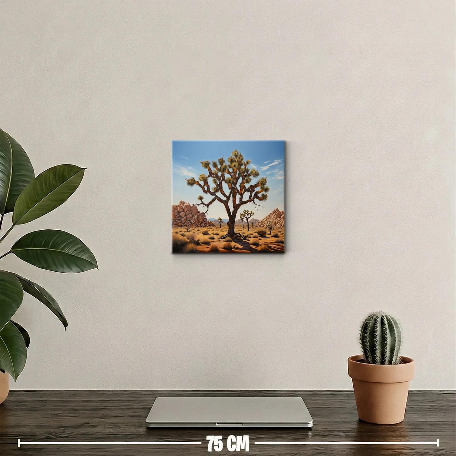 Árbol desértico en paisaje rocoso al atardecer — miniatura 2