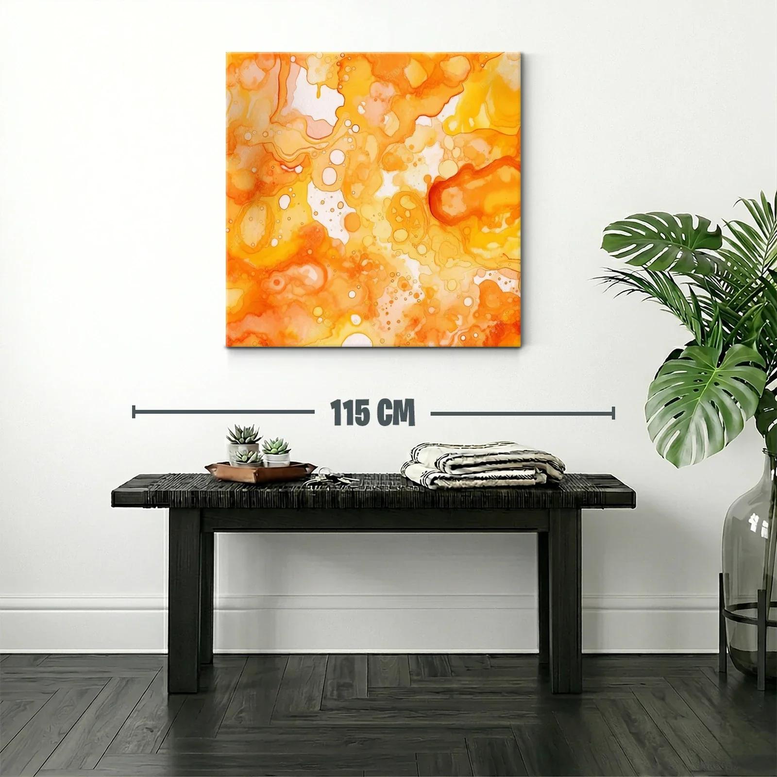Arte abstracto en tonos cálidos y vibrantes naranja y amarillo — miniatura 2