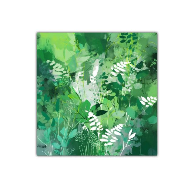 Cuadro decorativo con motivos de follaje vibrante y natural