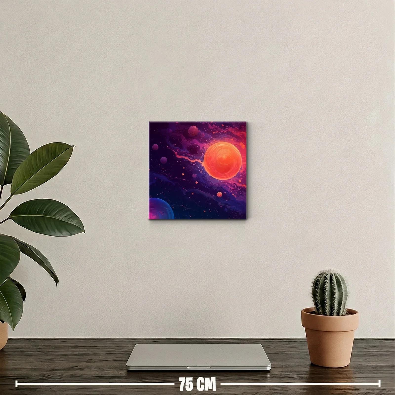 Cuadro cósmico con planetas vibrantes y energía galáctica — miniatura 2