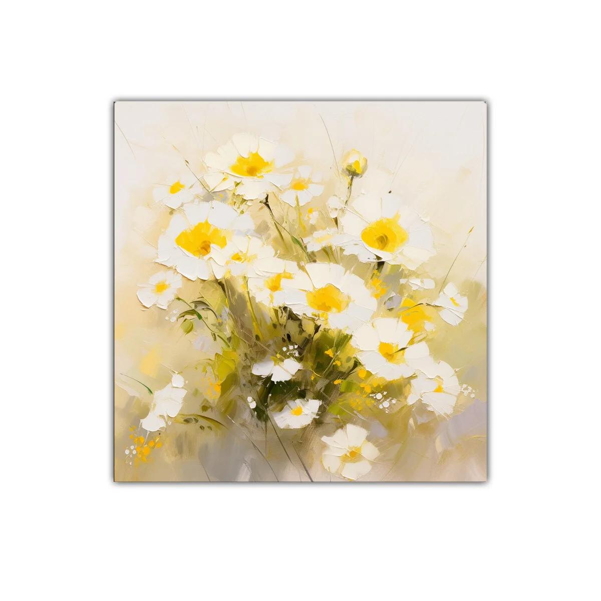 Cuadro decorativo con bouquet de flores blancas y amarillas — imagen principal