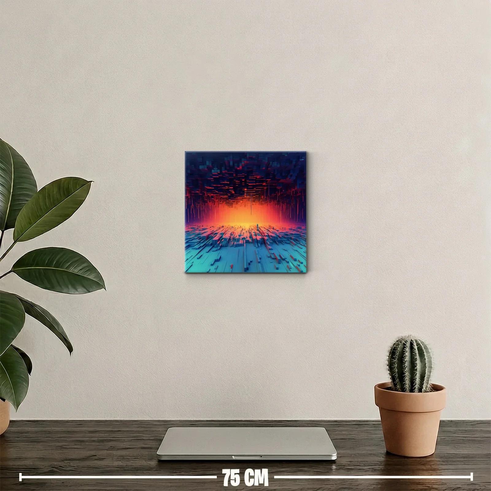 Paisaje abstracto futurista con luces intensas — miniatura 2