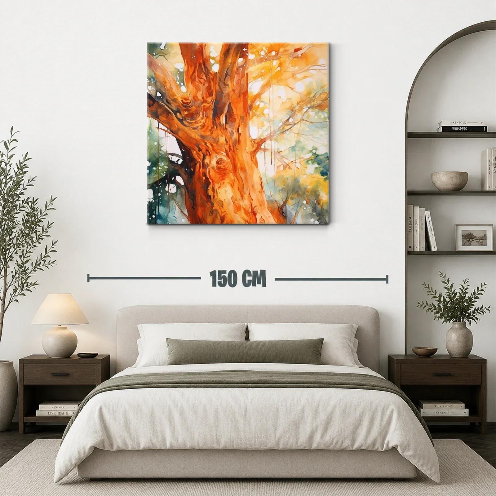 Árbol iluminado con tonos cálidos y detalle natural — miniatura 3
