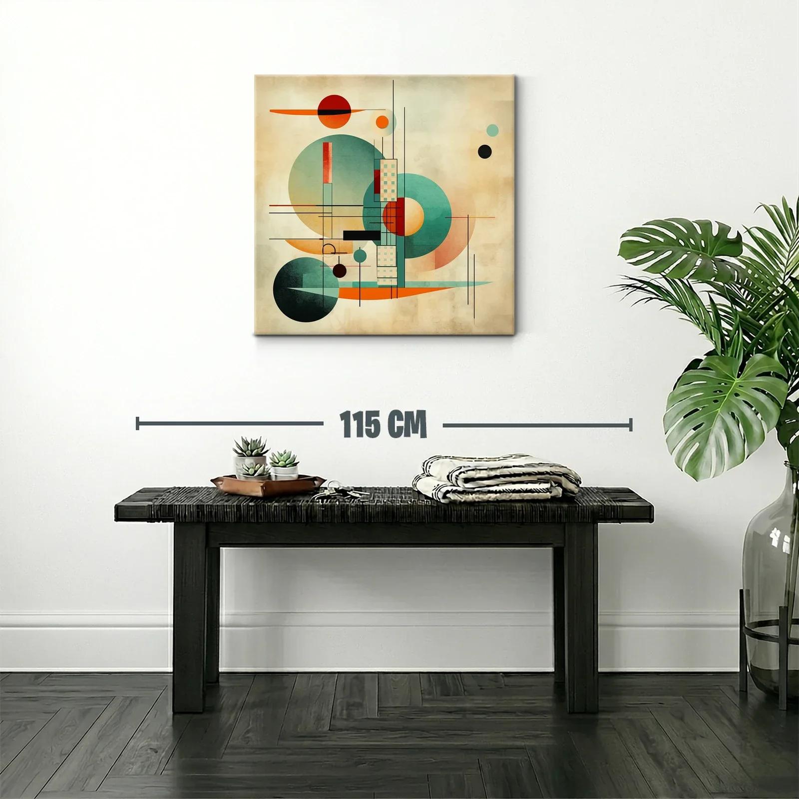 Composición abstracta con formas geométricas y tonos cálidos — miniatura 2