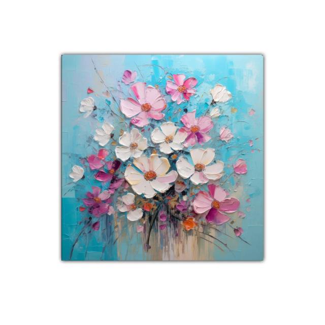 Cuadro floral en tonos pastel para decorar espacios