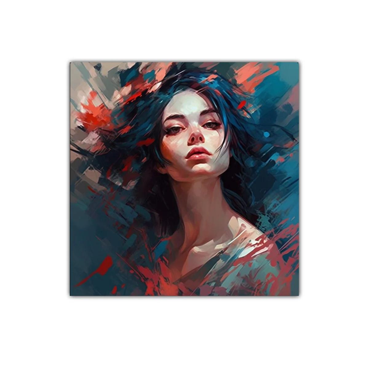Retrato femenino con contrastes intensos y expresividad — imagen principal