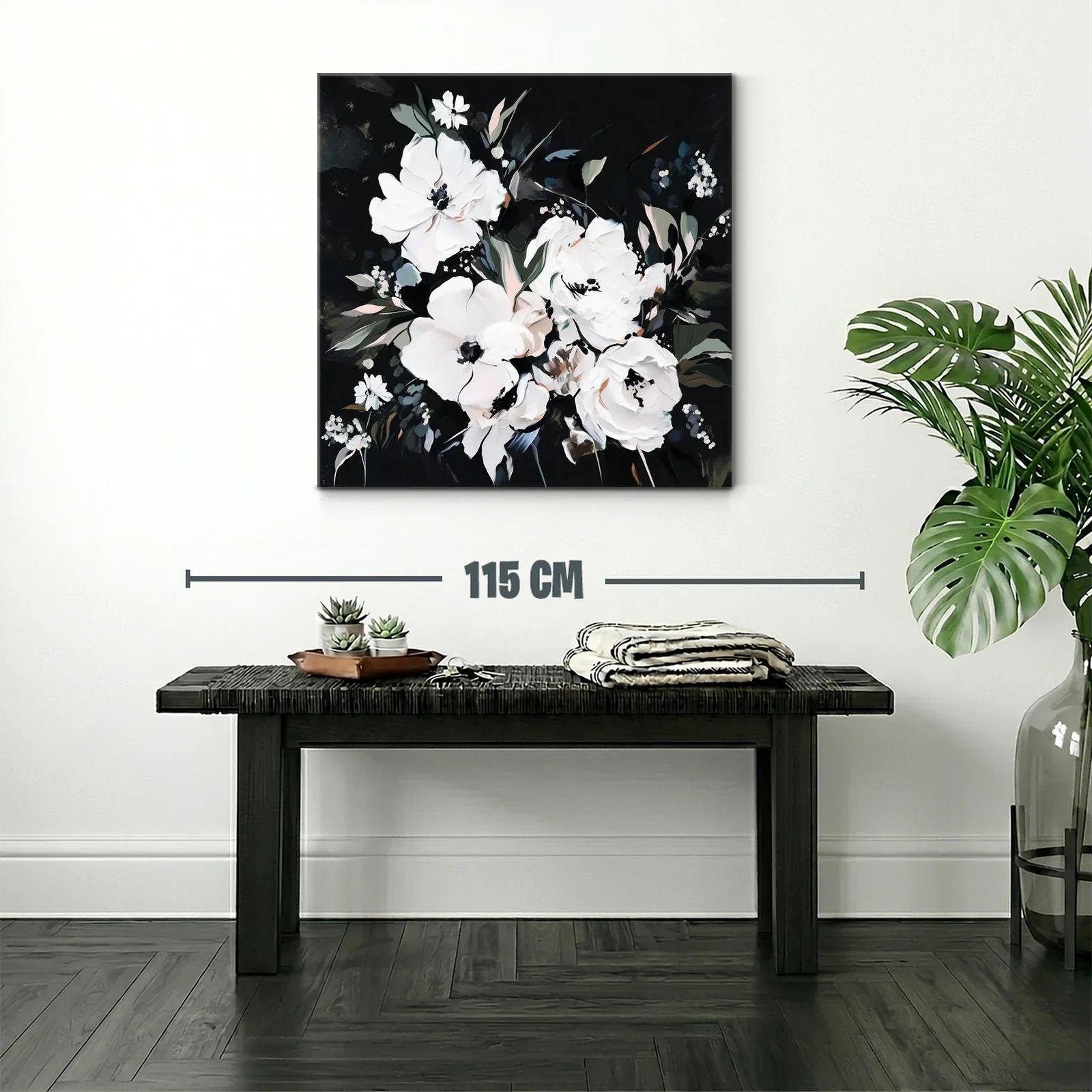 Elegancia floral en tonos blanco y negro — miniatura 2