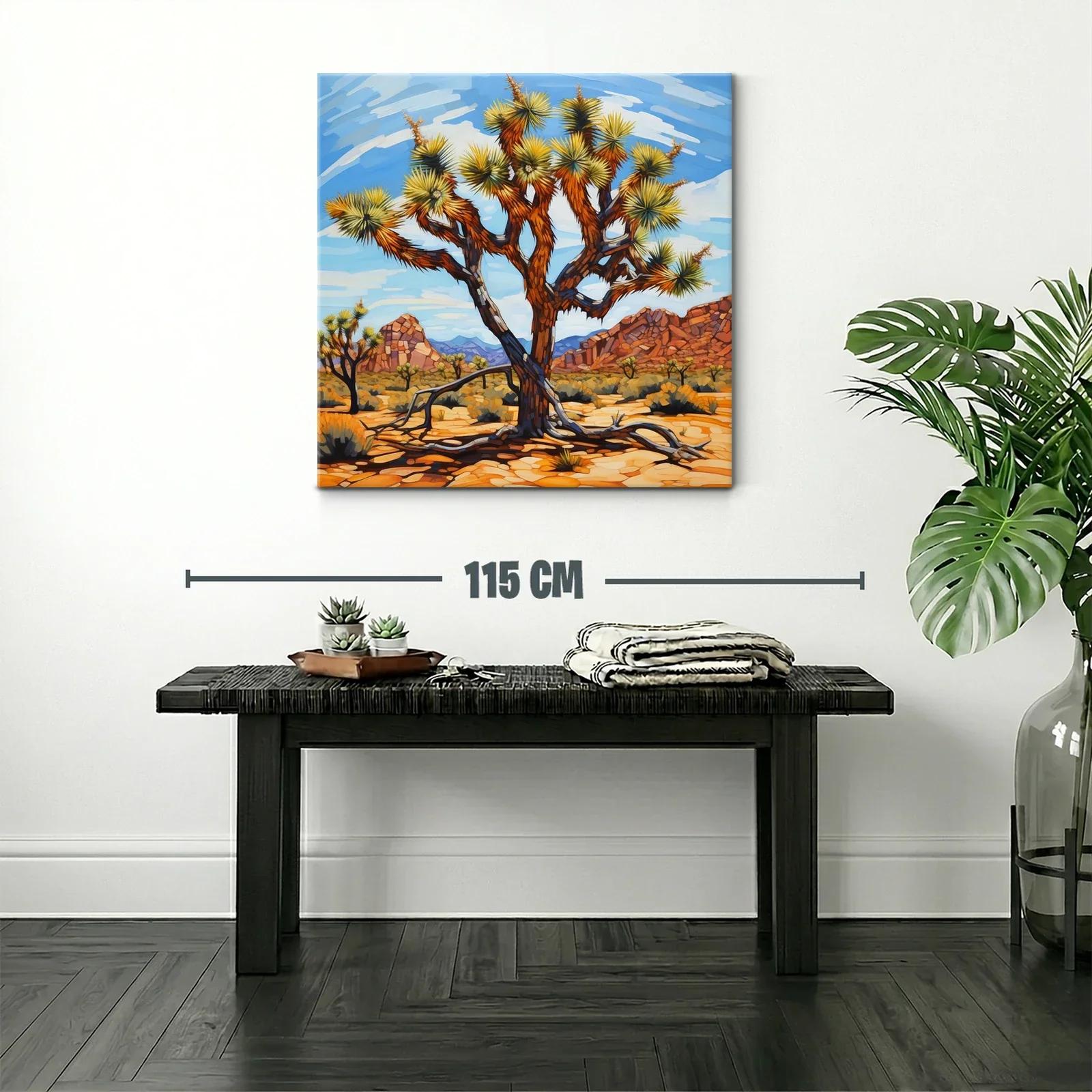 Árbol desértico con paisaje de rocas y cielo despejado — miniatura 2