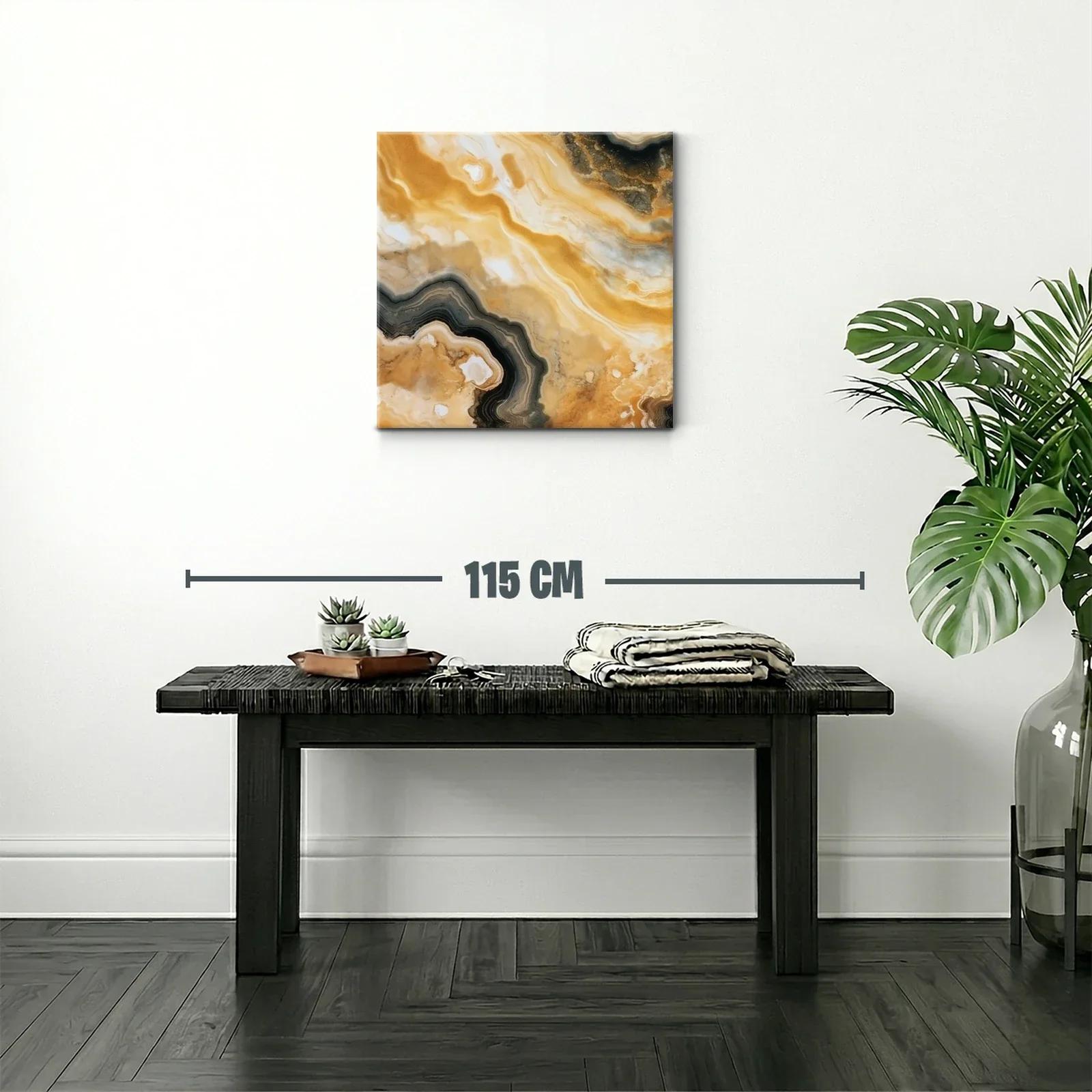 Arte abstracto con tonos cálidos y terrosos para interiores modernos — miniatura 2