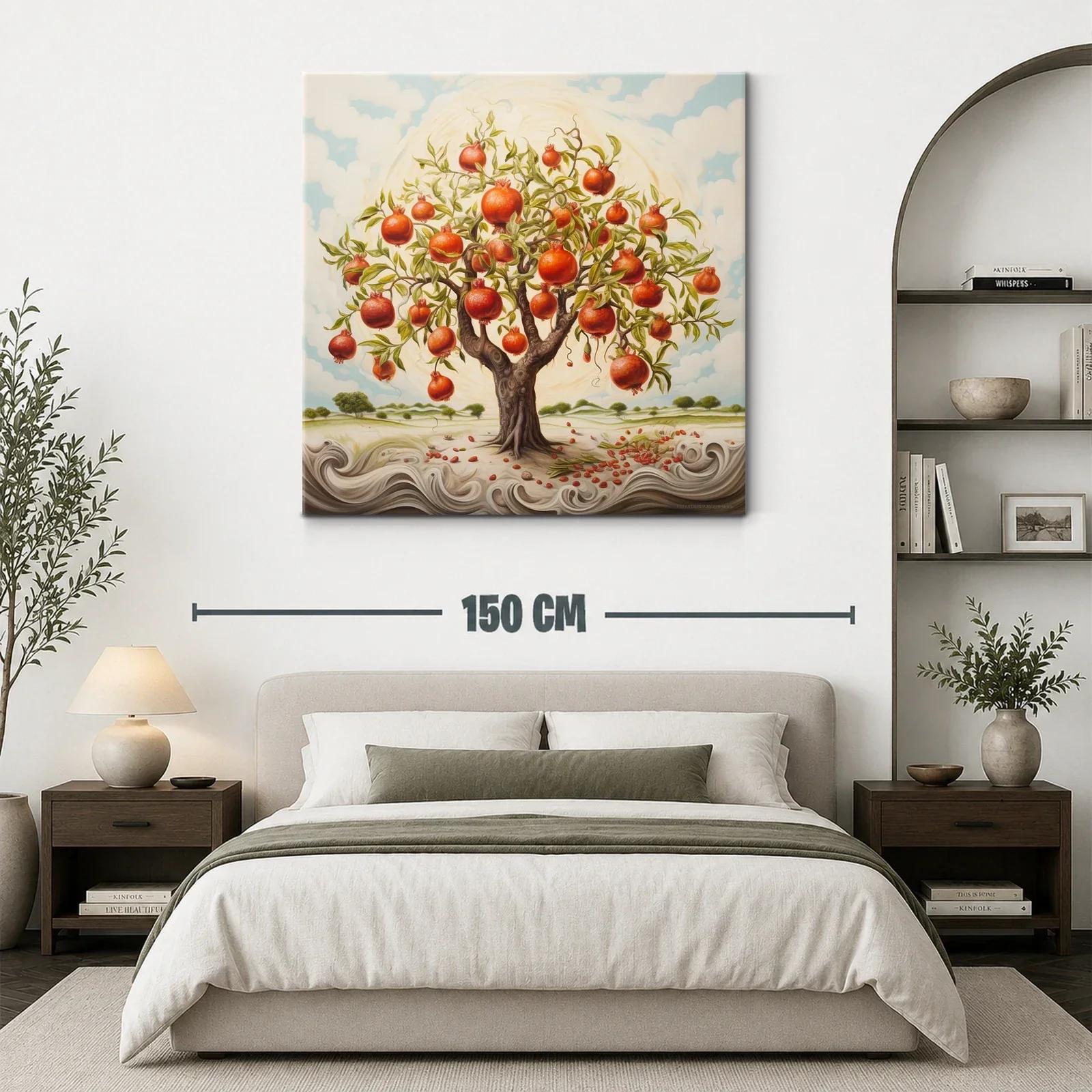 Árbol de granadas en paisaje onírico y vibrante — miniatura 3