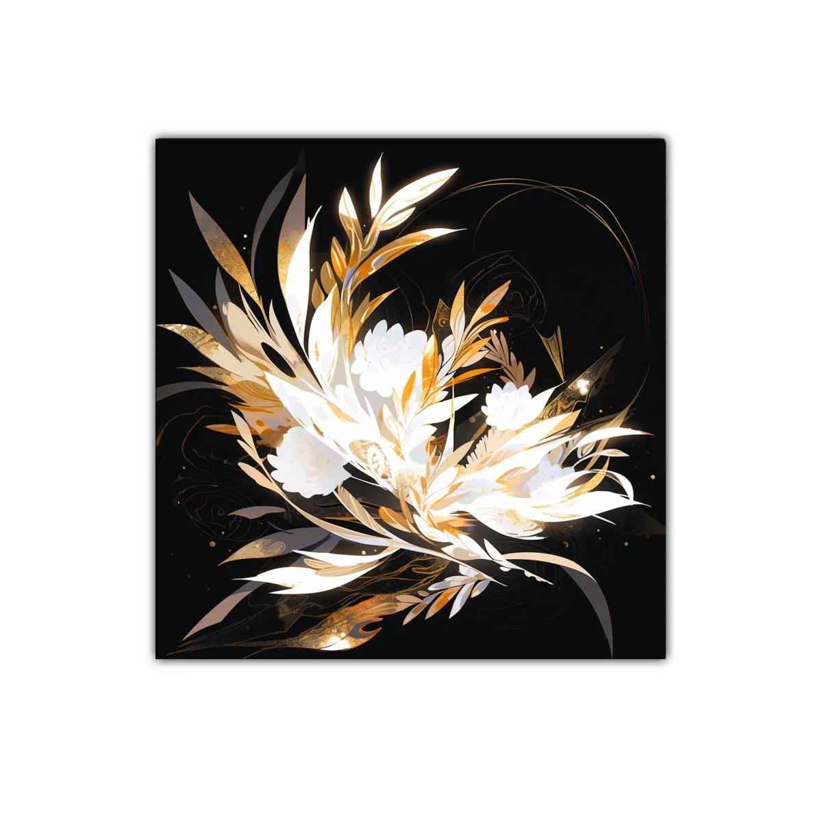 Composición floral luminosa en tonos dorados y blancos — imagen principal