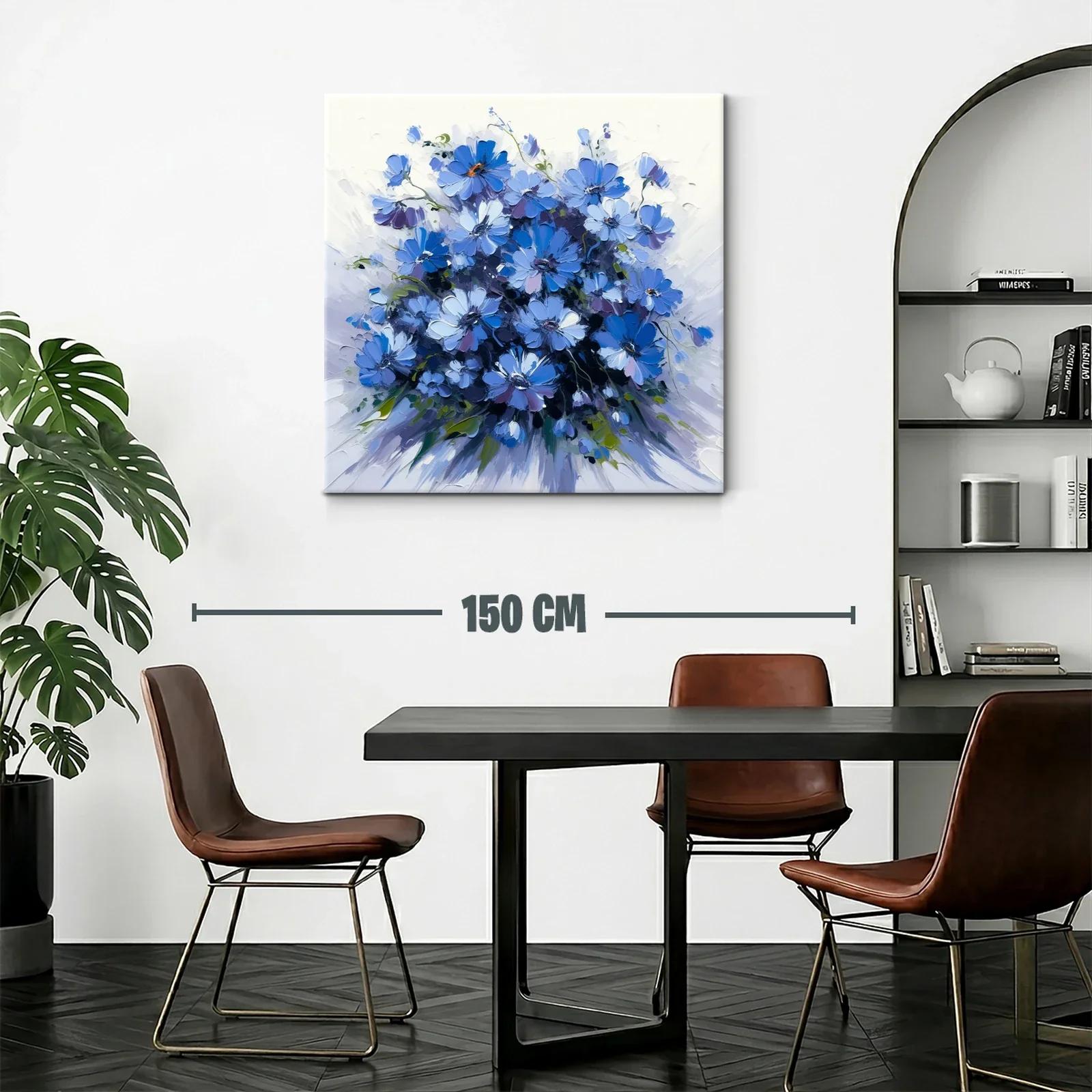 Bouquet de flores en tonos azules y lilas vibrantes — miniatura 2