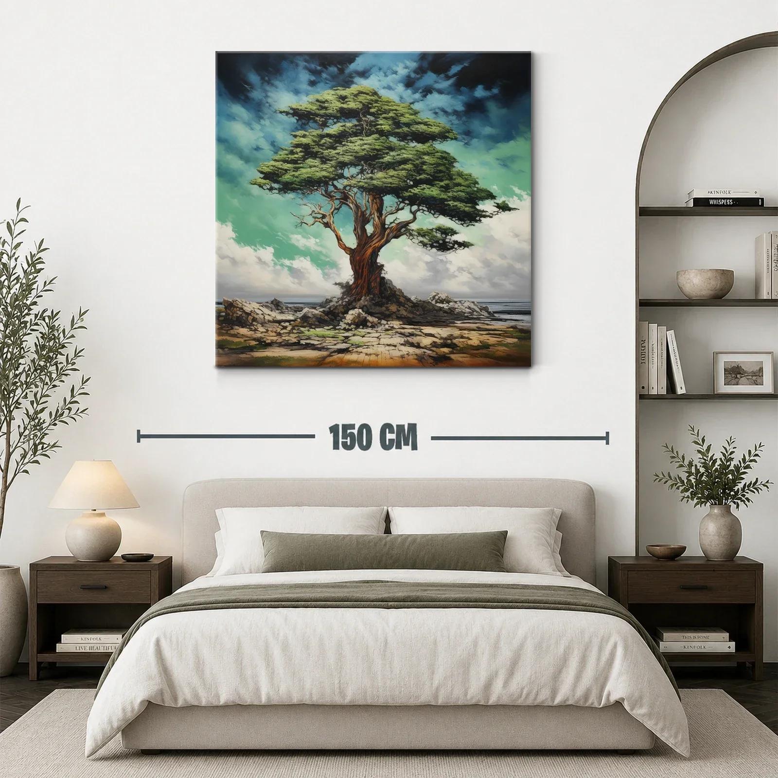 Impresionante árbol solitario en paisaje costero natural — miniatura 3