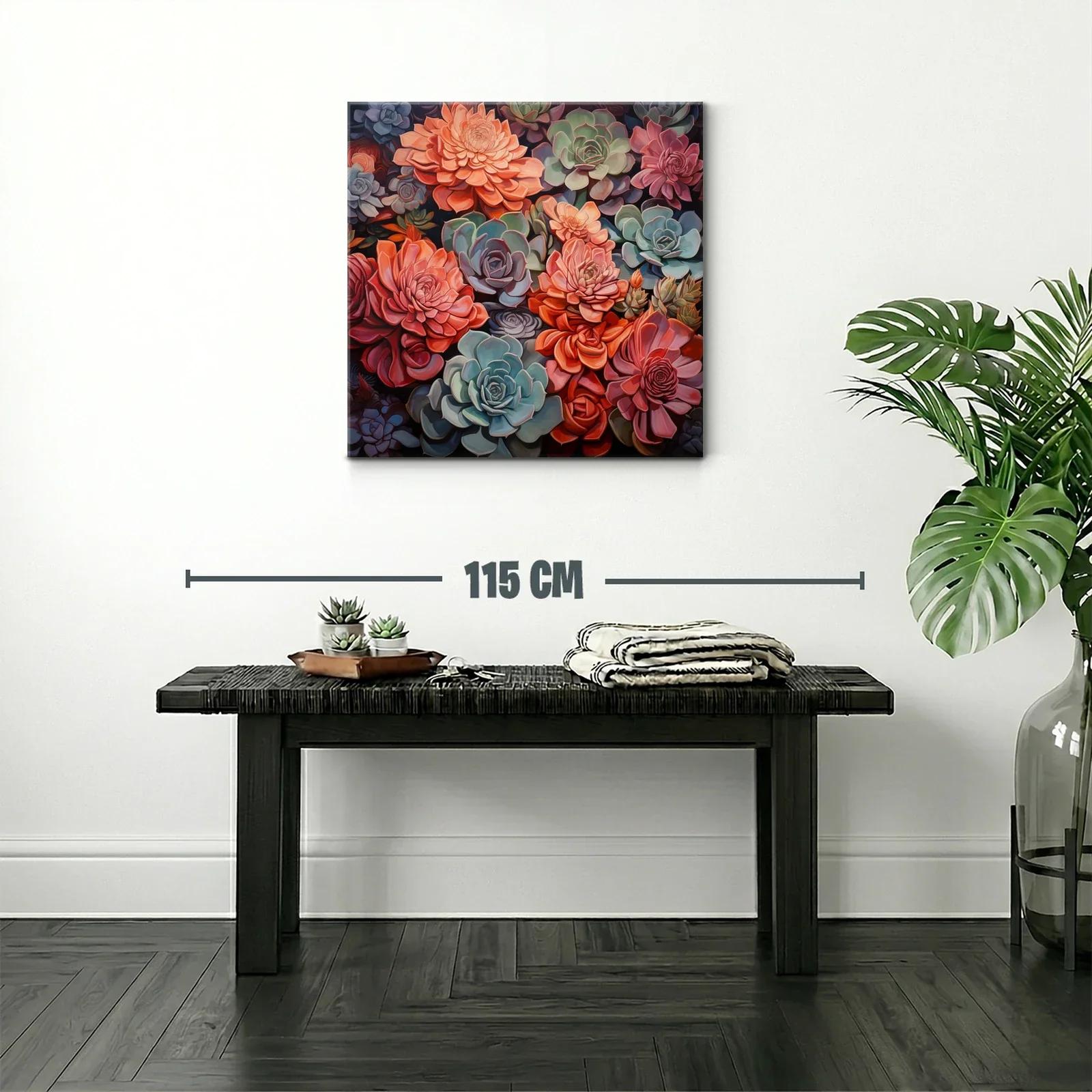 Vibrante composición de flores en tonos cálidos y fríos — miniatura 2