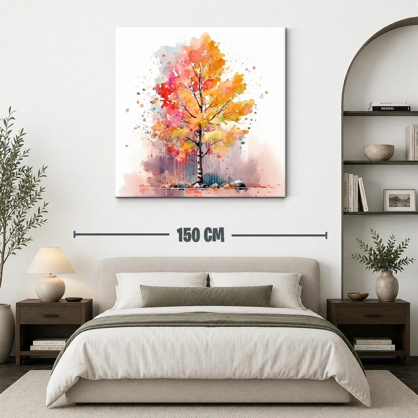 Árbol vibrante con tonos cálidos y contrastes suaves — miniatura 3