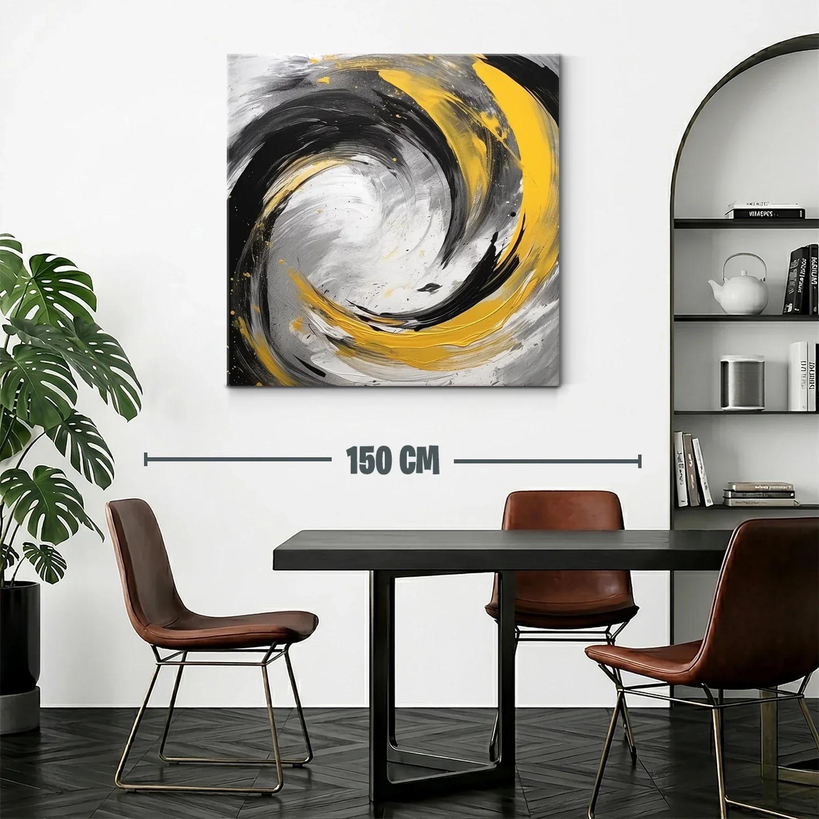 Cuadro abstracto con energía y movimiento vibrante — miniatura 2