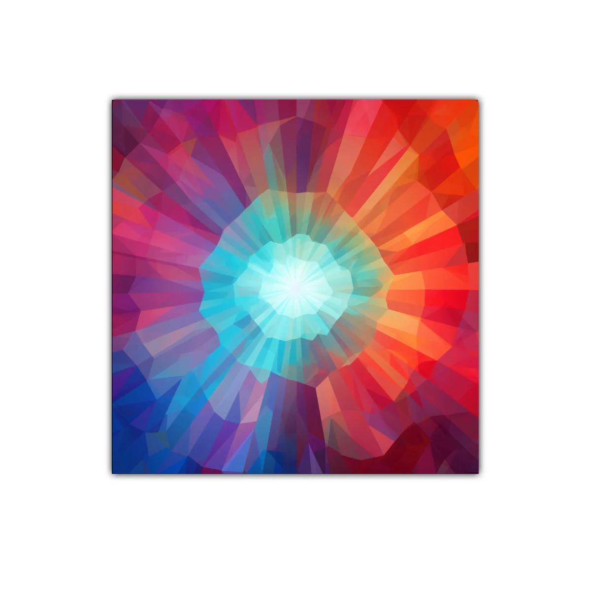 Explosión de color vibrante en patrón geométrico circular — imagen principal