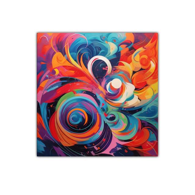 Explosión de colores vibrantes en composición dinámica