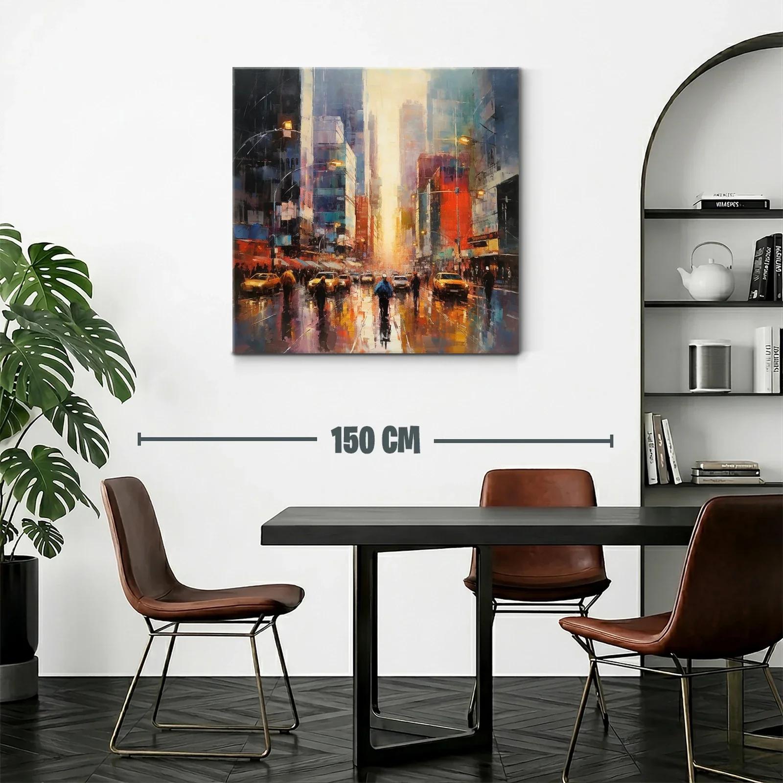 Atardecer urbano con reflejos en ciudad vibrante — miniatura 2