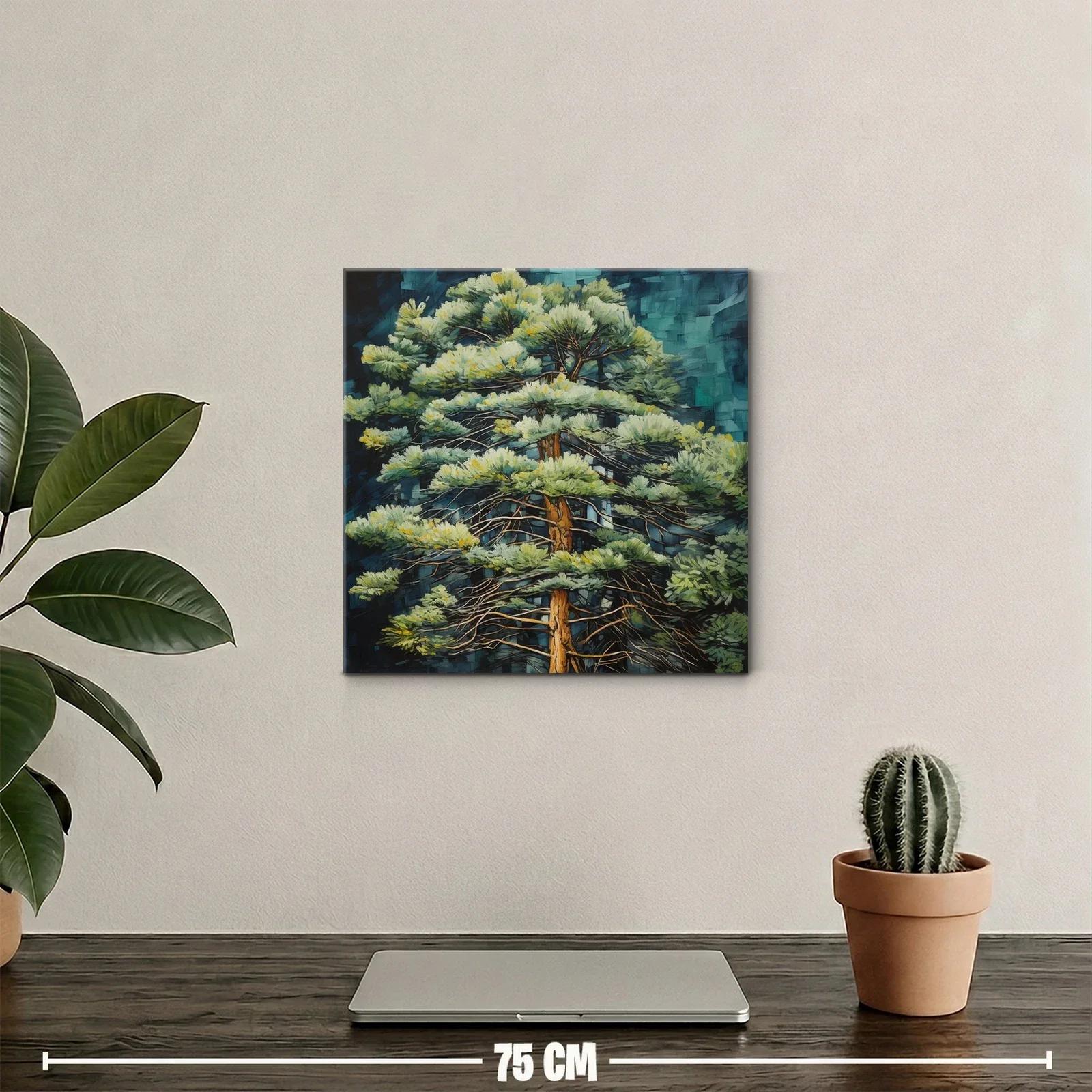 Nombre Sereno de un Árbol en Verde y Azul Profundo — miniatura 2