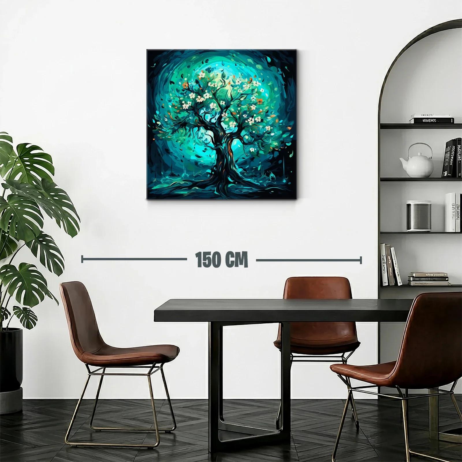 Árbol floreciente en tonos vibrantes y armoniosos — miniatura 2