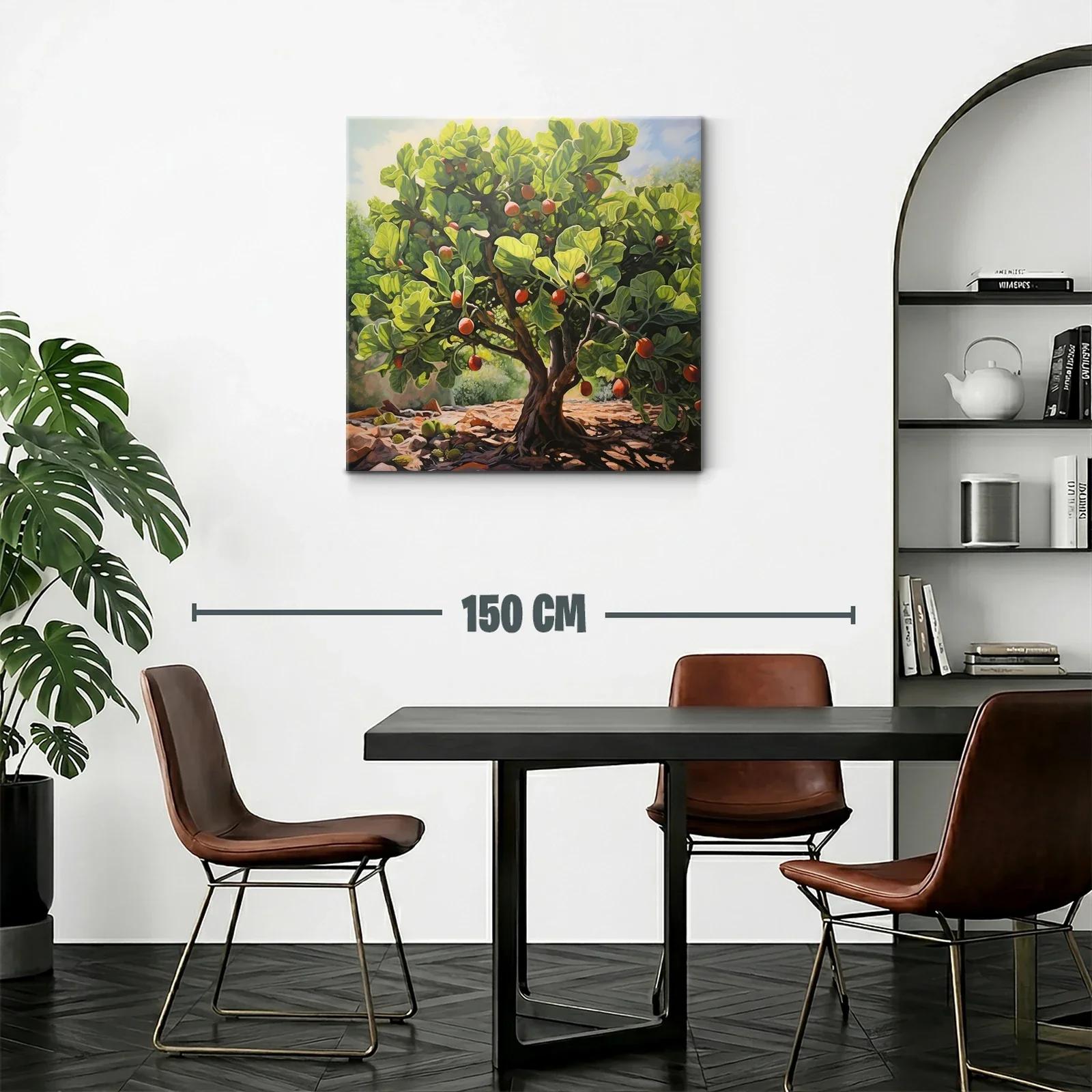 Árbol frutal iluminado con hojas y frutos vibrantes — miniatura 2