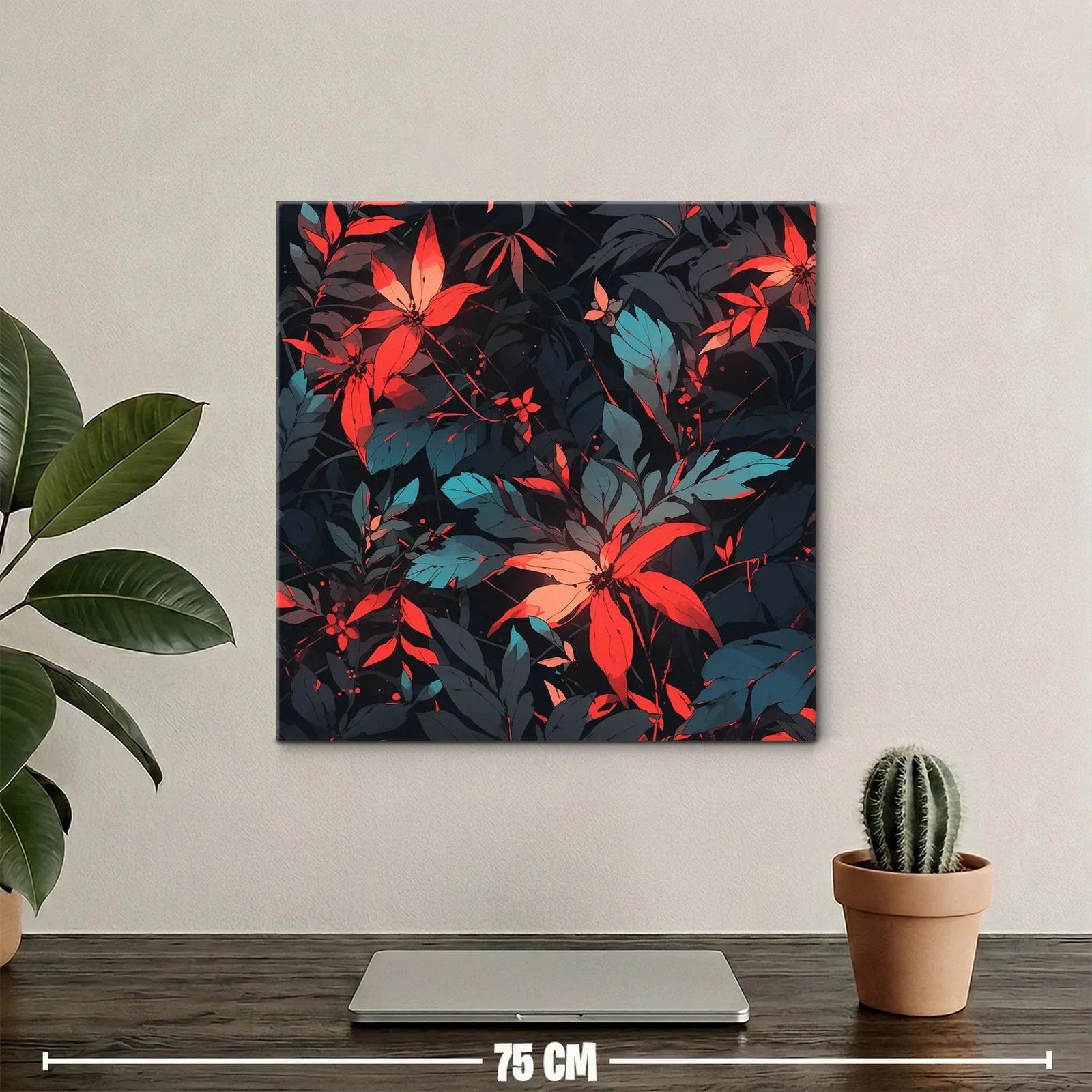 Flores rojas vibrantes sobre fondo oscuro elegante — miniatura 2