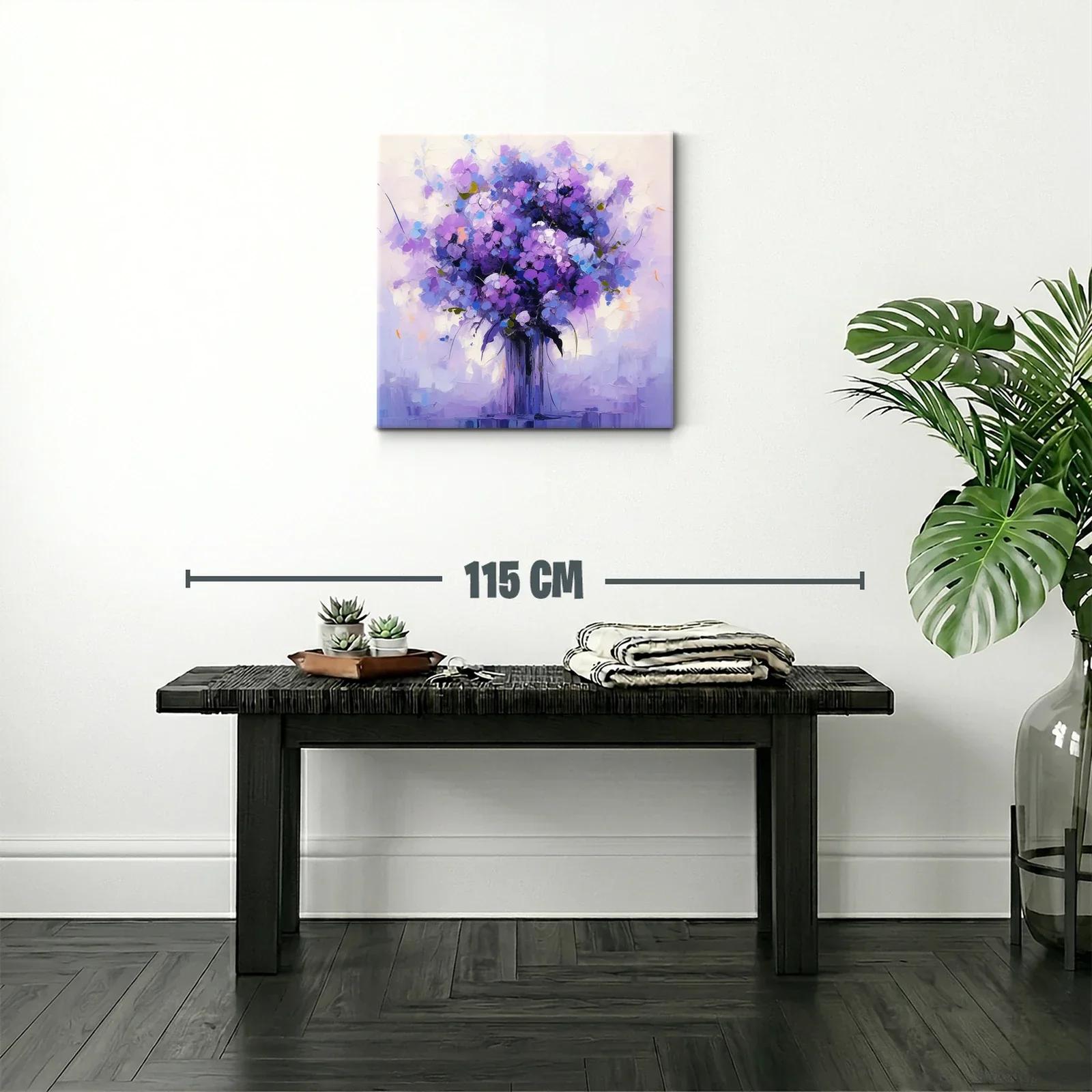 Ramillete de Flores en Tonos Violetas y Azules — miniatura 2