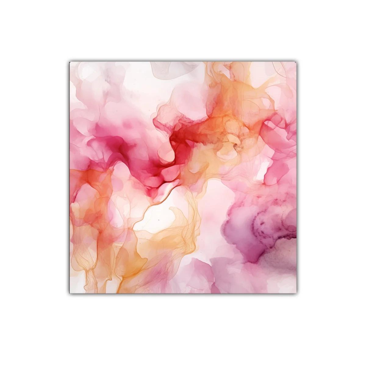 Cuadro decorativo con elegantes tonos rosas y naranjas — miniatura 1