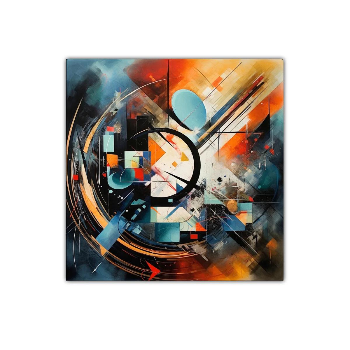 Composición abstracta con formas geométricas y colores vivos — imagen principal