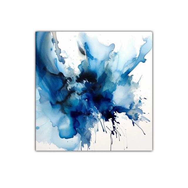 Diseño abstracto en intensos tonos azules y blancos