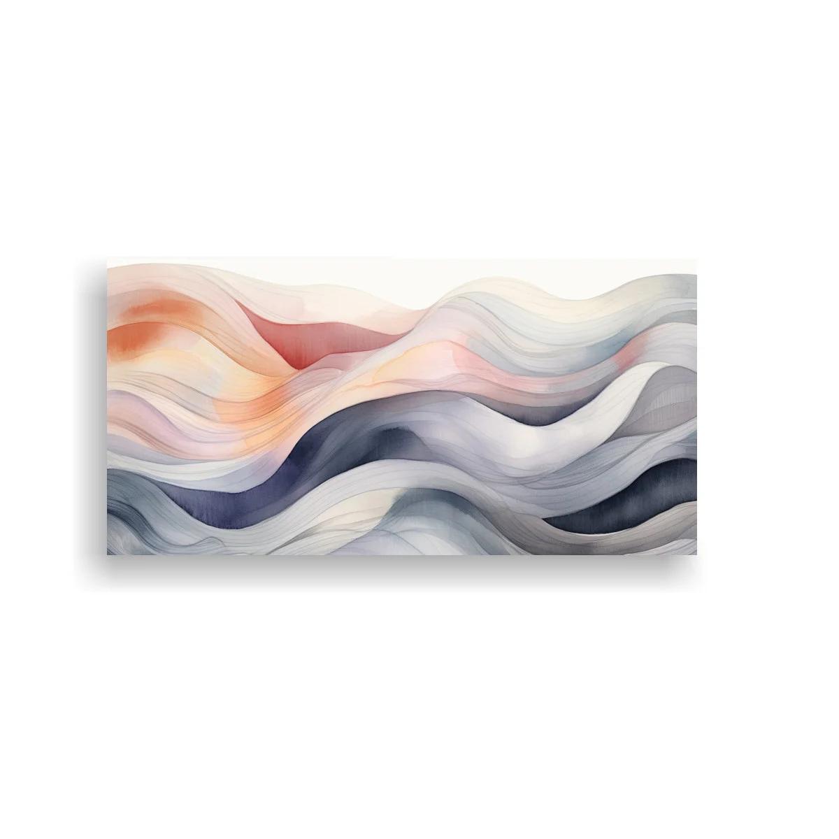 Cuadro ondas abstractas con capas onduladas — imagen principal