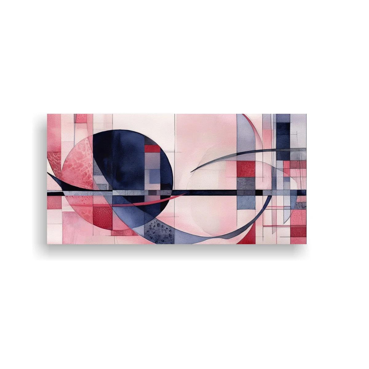 Cuadro abstracto de círculos superpuestos y rectángulos — imagen principal