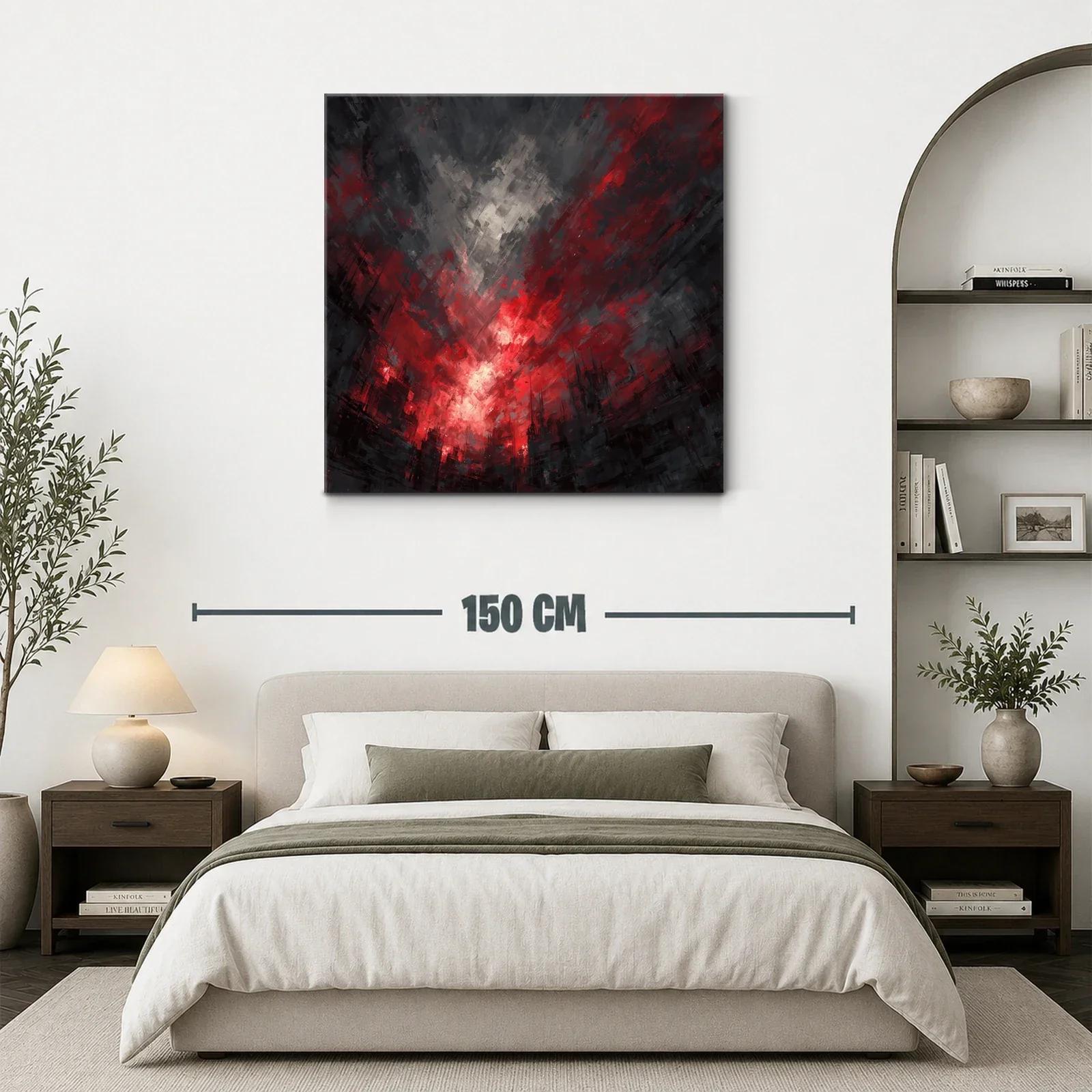 Impactante explosión de luces rojas y sombras urbanas — miniatura 3