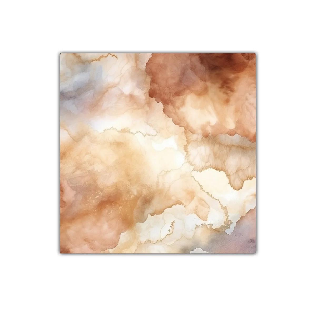 Cuadro abstracto en tonos tierra cálidos y suaves — imagen principal